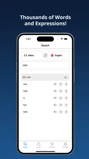 english italian dictionary+ iphone screenshot 2