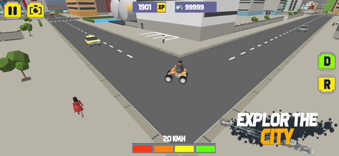 ATV QuadBike Driver Crazy Town