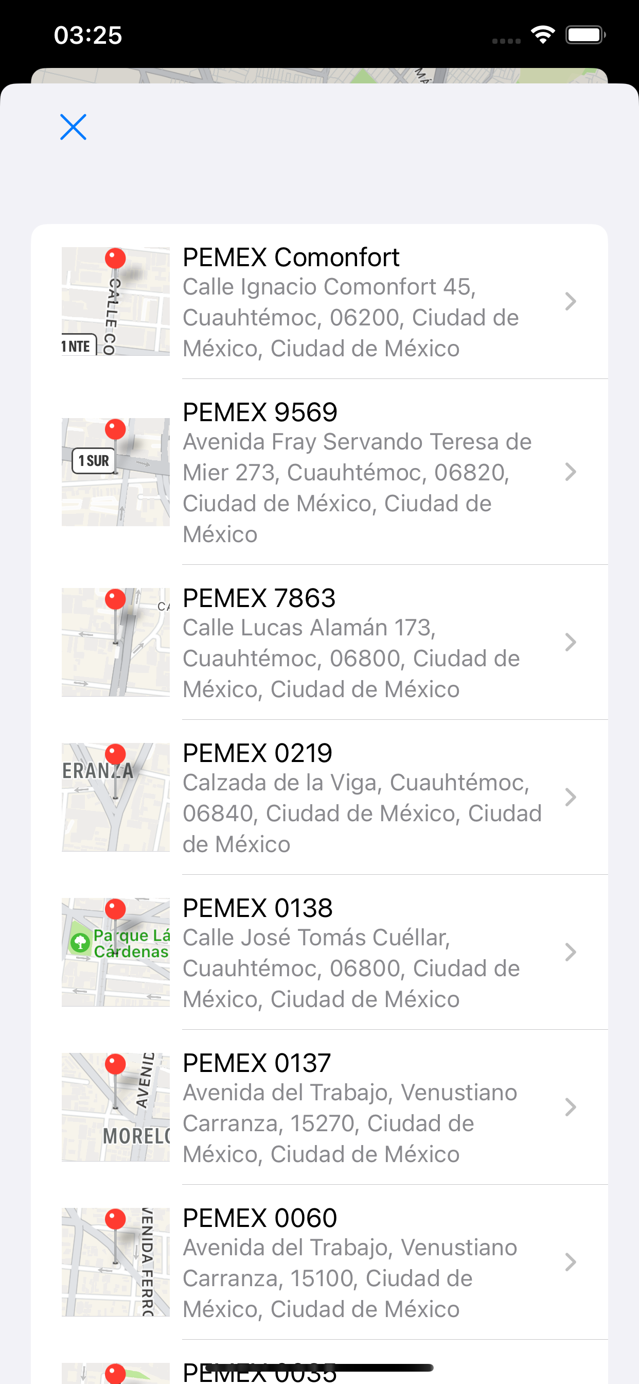 Estaciones petrolíferas