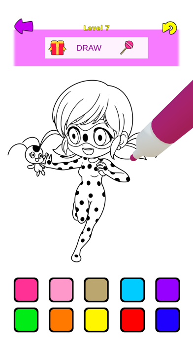 Ladybug Coloring & Nail Salon Screenshot