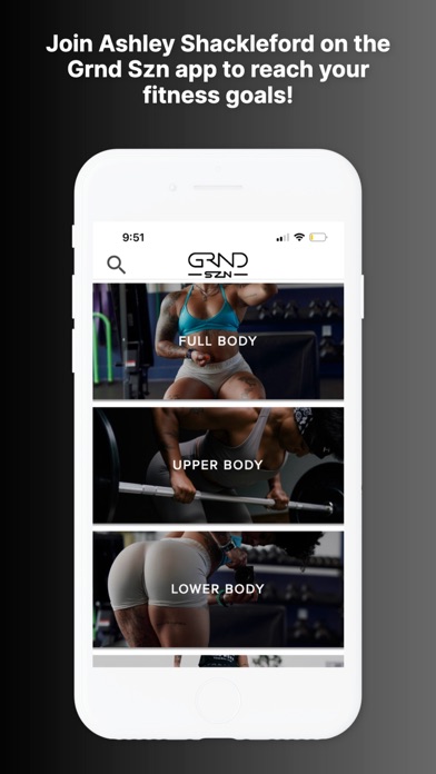 Grnd Szn Fitness App Screenshot