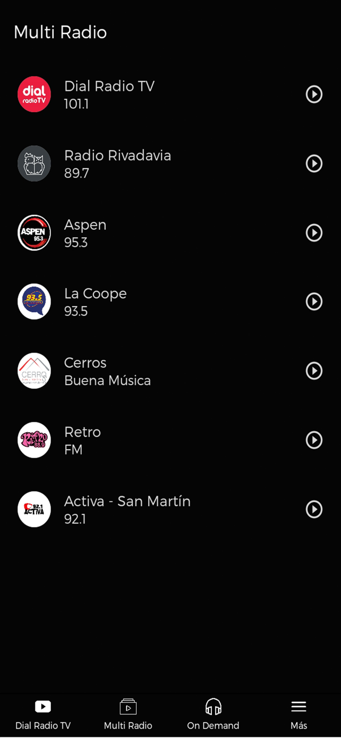DIAL RADIOS MENDOZA ARG