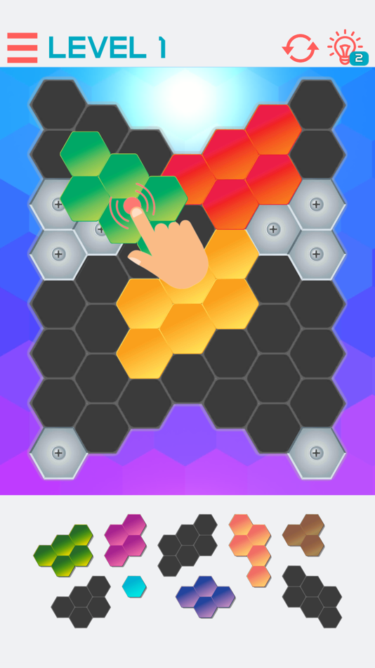 #1. Hexagon Graph Puzzles (iOS) Podle: F Permadi
