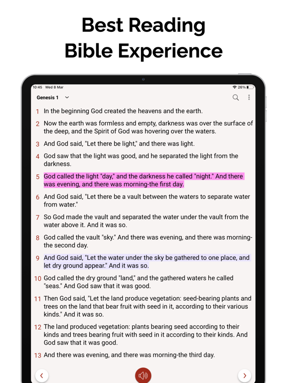Screenshot #4 pour Audio Bible Offline Study App