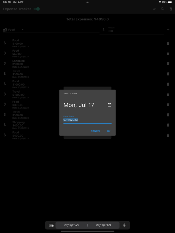 Daily Expenses Calculator