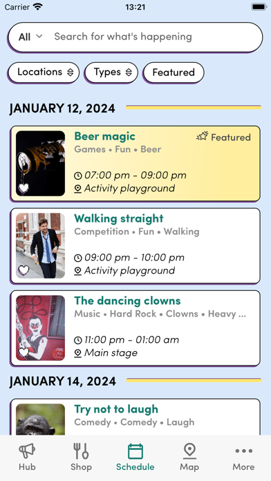 Upped Events Screenshot