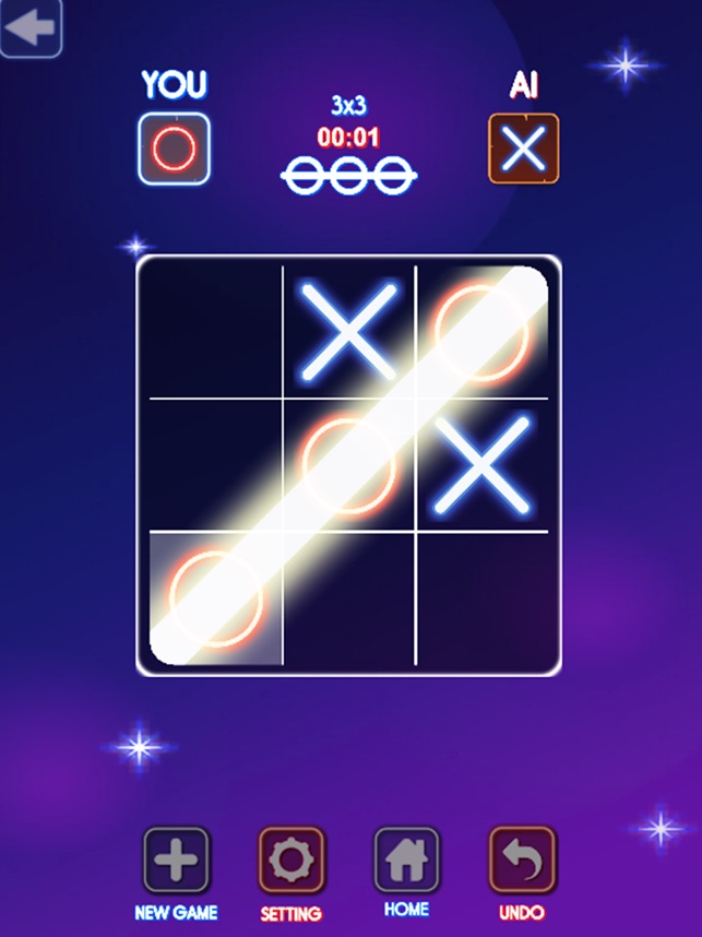 Tic Tac Toe Neon - 2 Player by Files Studio