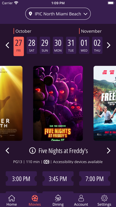 IPIC Theatres Screenshot