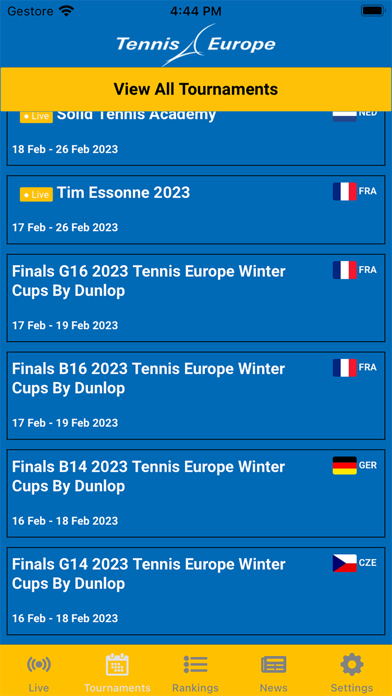 Tennis Europe Screenshot