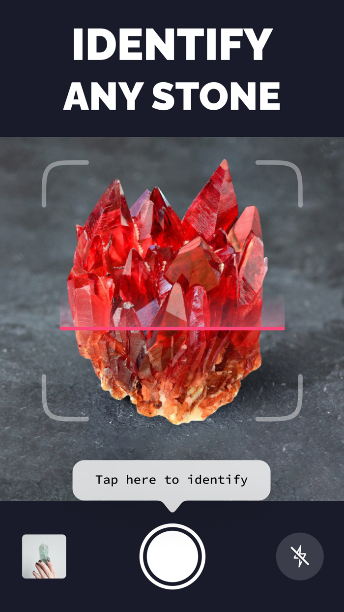 Crystal identifier. Rock guide