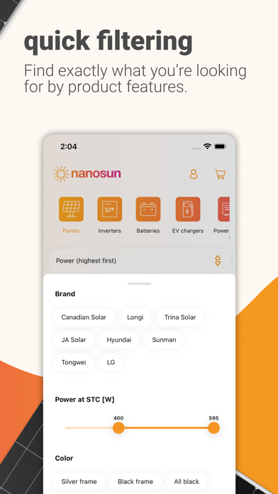 nanosun marketplace Screenshot