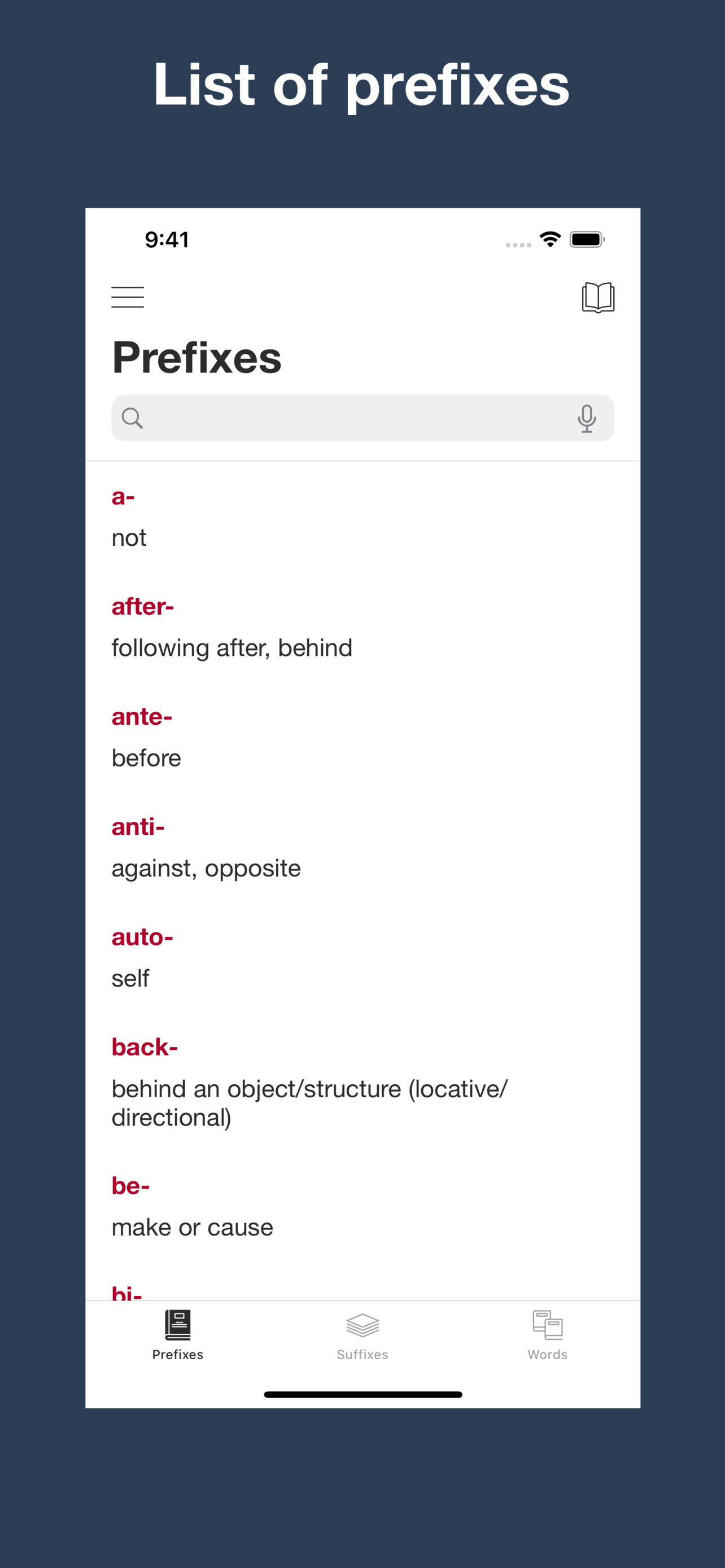 English Prefixes and Suffixes