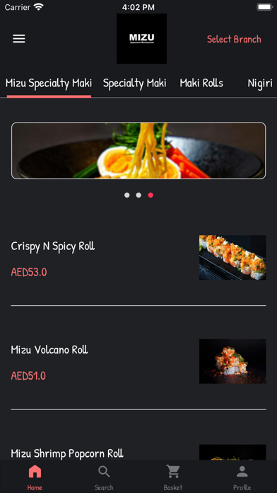 Mizu Restaurant Screenshot