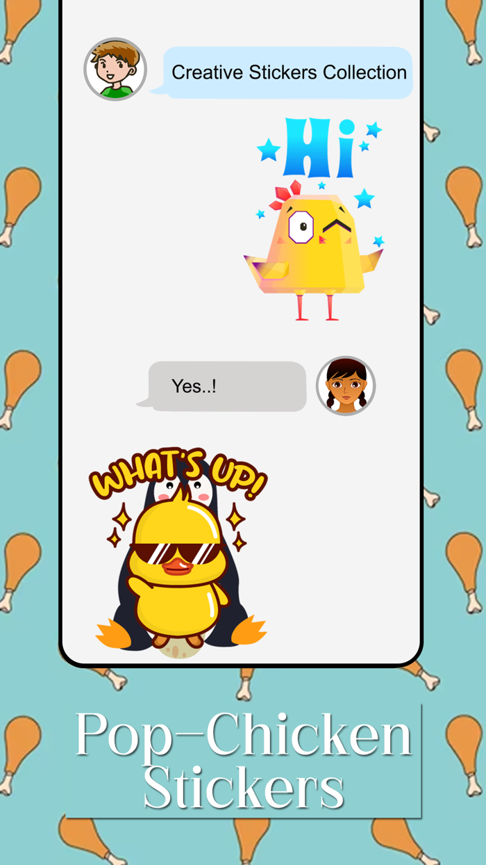 Pop Chicken Stickers