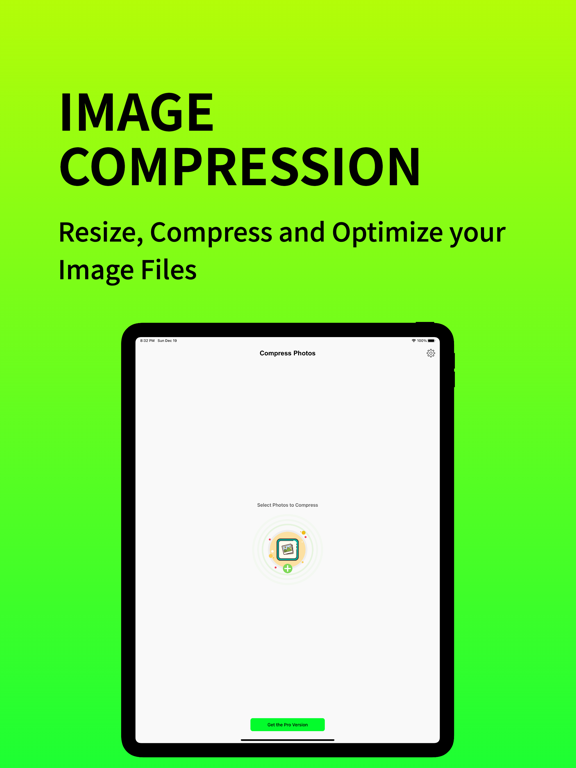 Photo Compress iPad screenshot 1 - Photo & Video app