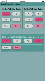 blood type calculator iphone screenshot 3