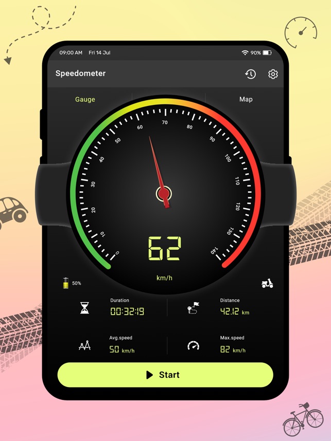 [2024] GPS Speedometer iPhone/iPad app not working (down), white