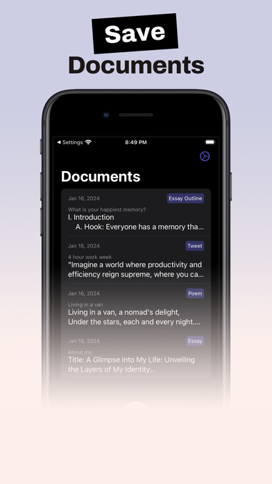 AI Writing Assistant Screenshot