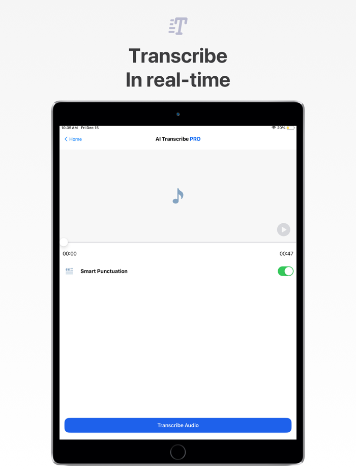 AI Transcribe Voice to text
