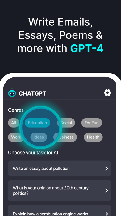 AI Chat Ask Writing Assistant Screenshot