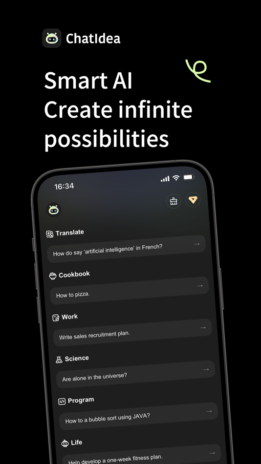 #1. ChatIdea - Chat With Ask AI (iOS) 由: Hainan Tongjifu Network Technology Co., Ltd
