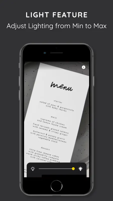Menu Reader - Magnify & Flash screenshot 2 of 4