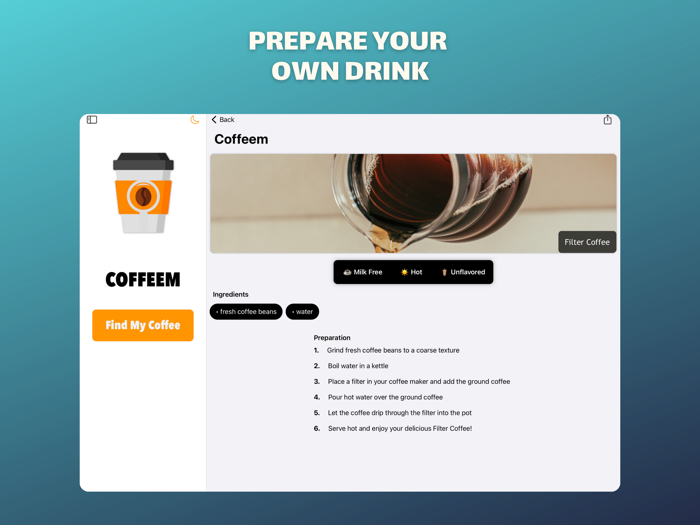 Coffeem Master Menu