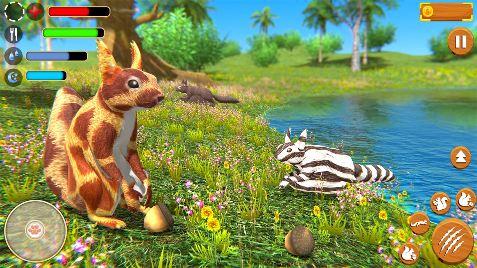 #3. Virtual Squirrel Family Sim 3D (iOS) Podle: Aqeel Anjum