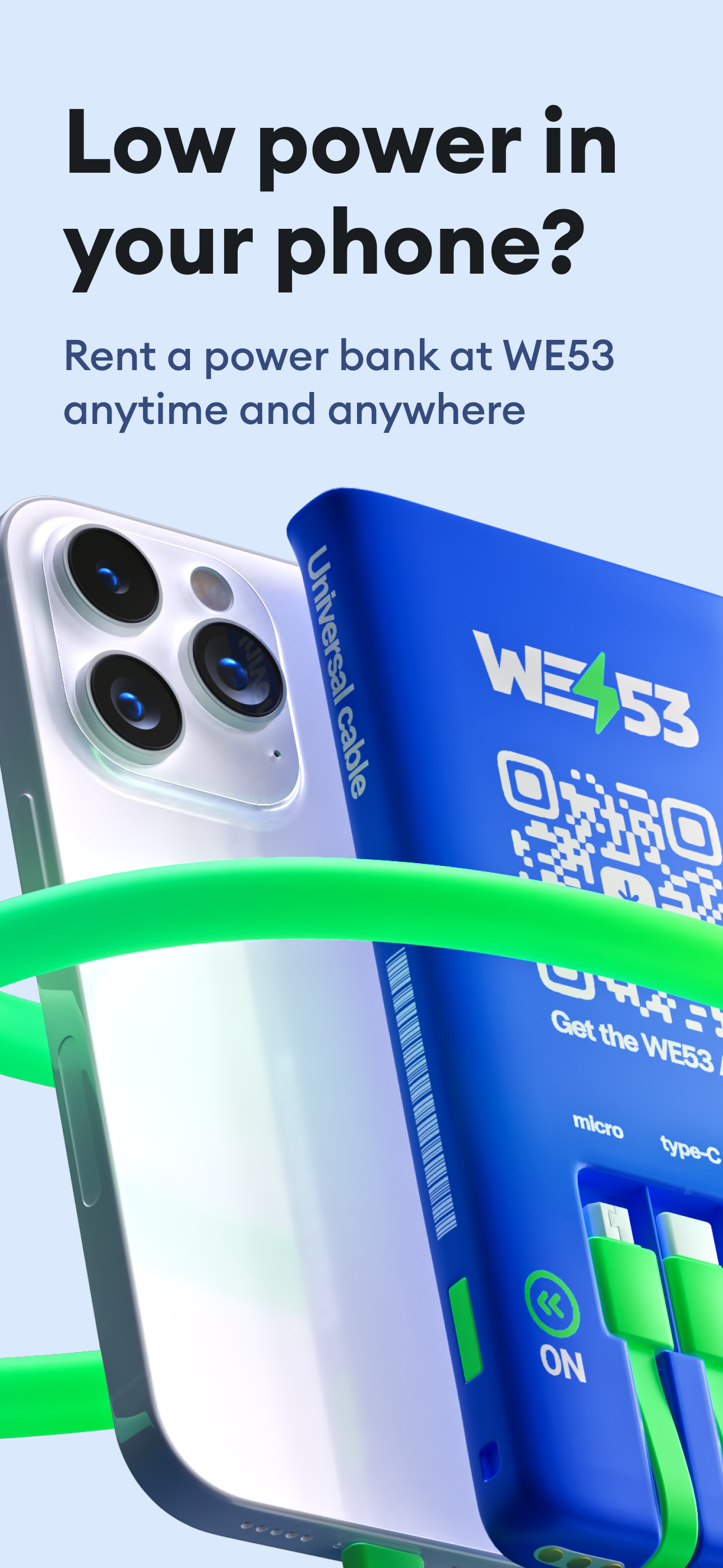 WE53 : power bank for rent
