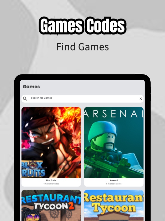 Games Codes For Roblox on the App Store