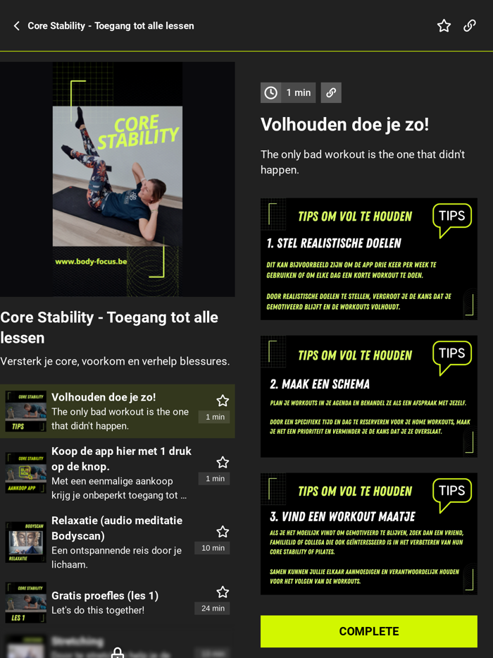 Core stability and pilates