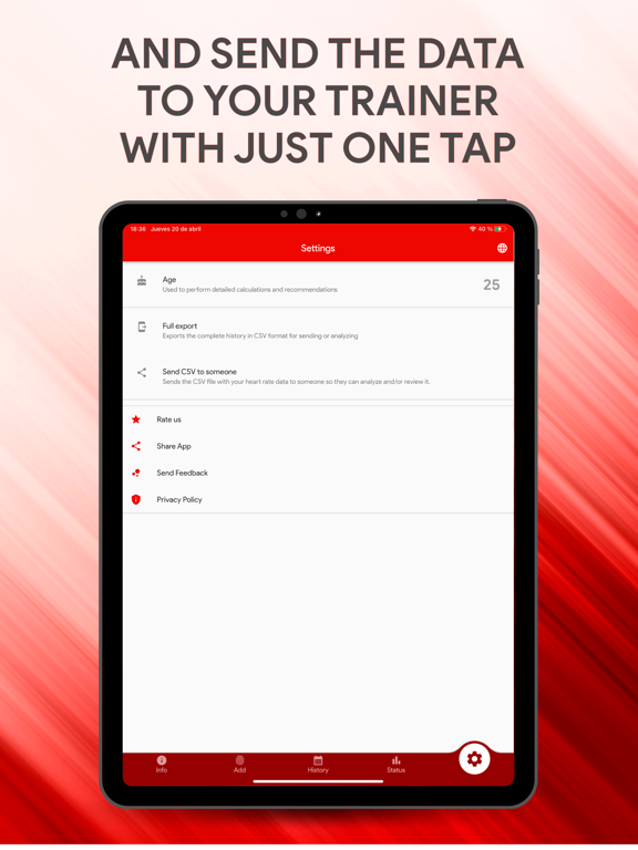 Hearth Rate Monitor App | HRM iPad screenshot 7 - Medical app