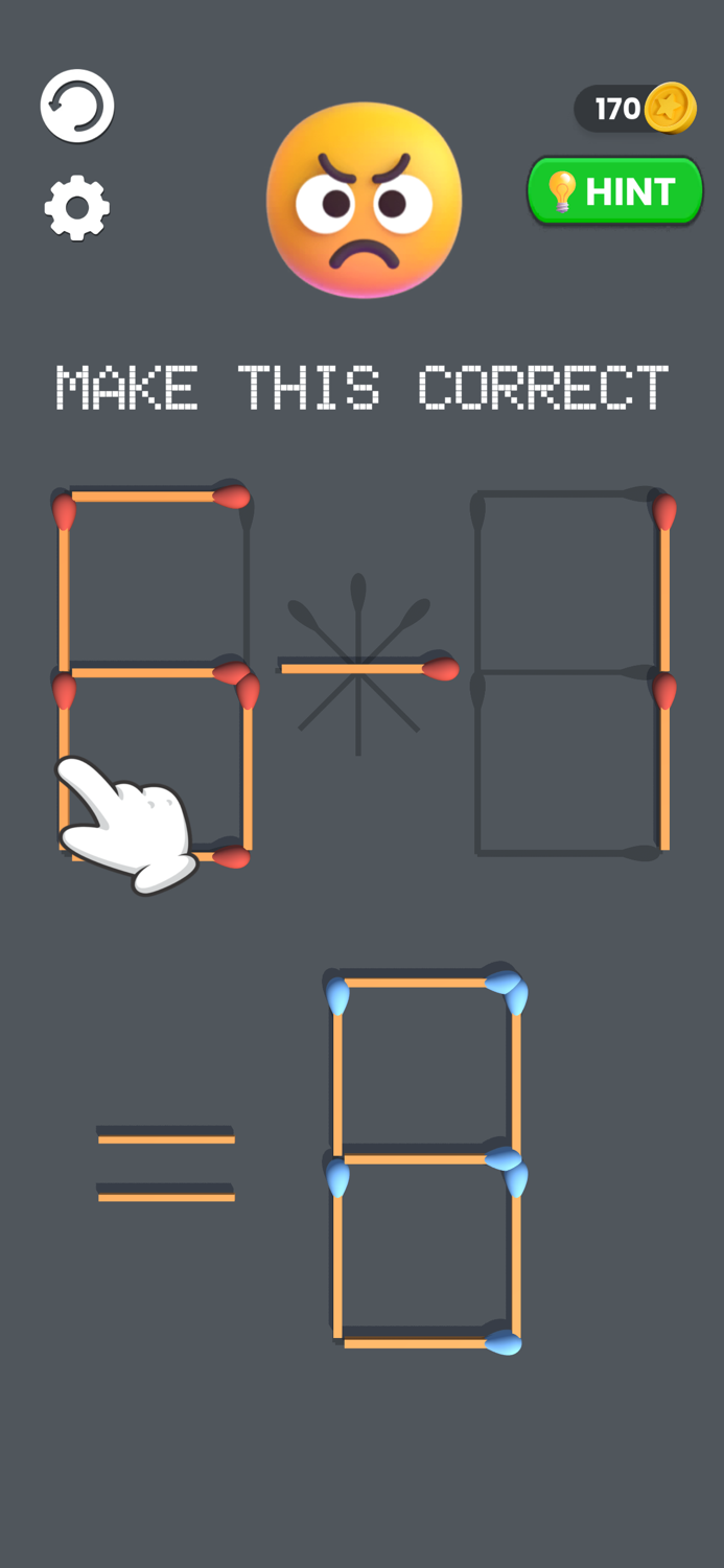 Solve Matchstick Puzzle 3D