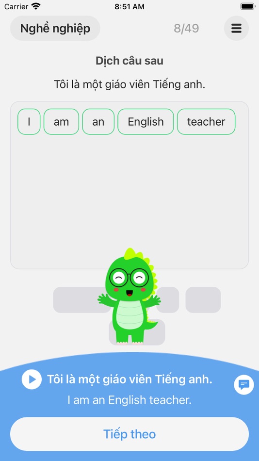 #4. Học tiếng Anh cùng Dino (iOS) Podle: Son Ngo Dinh