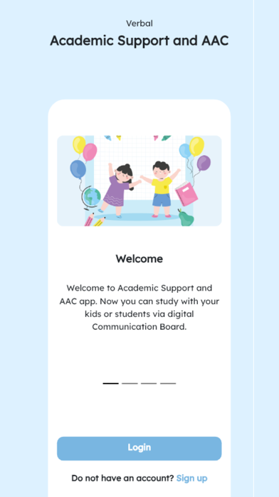 Verbal Academic Support AAC Screenshot