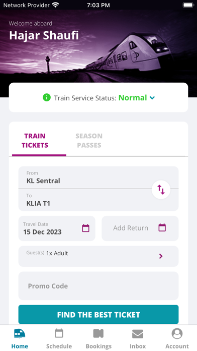 KLIA Ekspres Screenshot