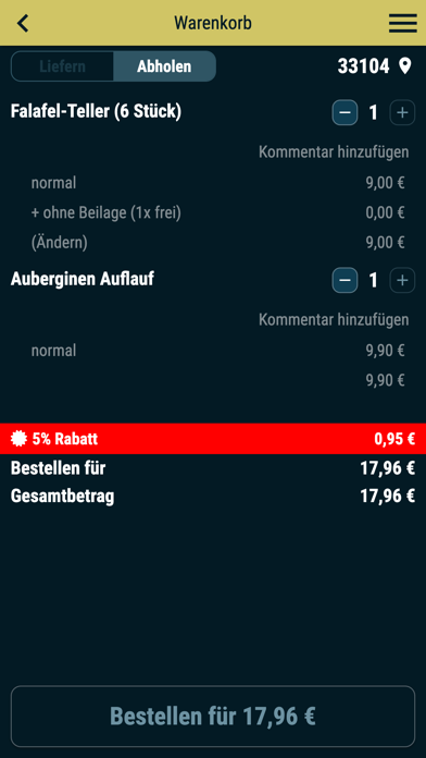 Ariana Restaurant Paderborn Screenshot
