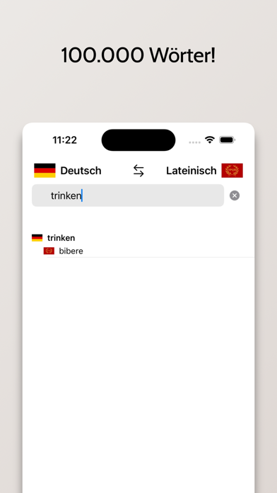 Lateinisch-Deutsch Wörterbuch Screenshot