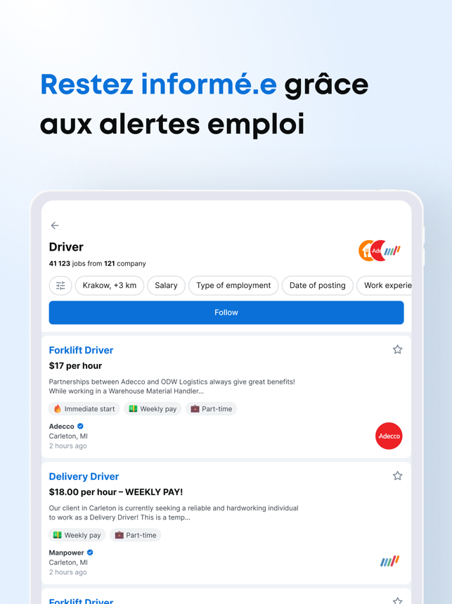 ‎Jooble - Recherche d’emploi Capture d'écran