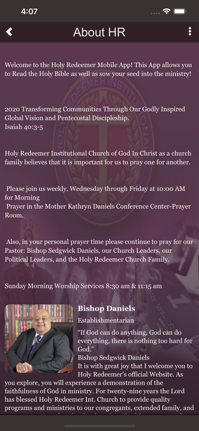 Holy Redeemer Mobile App