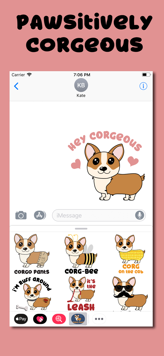 Corgi Puns - cute dog stickers