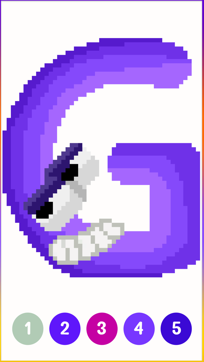 Alphabets Pixel Art No. Color