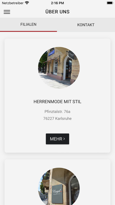 Modehaus Nagel Screenshot