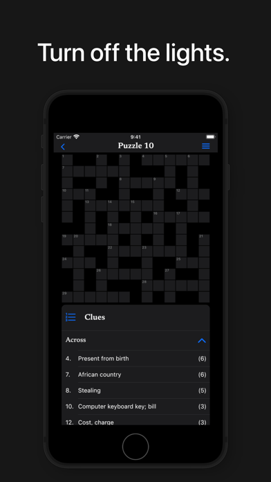 The Clues - Crossword Puzzles Screenshot