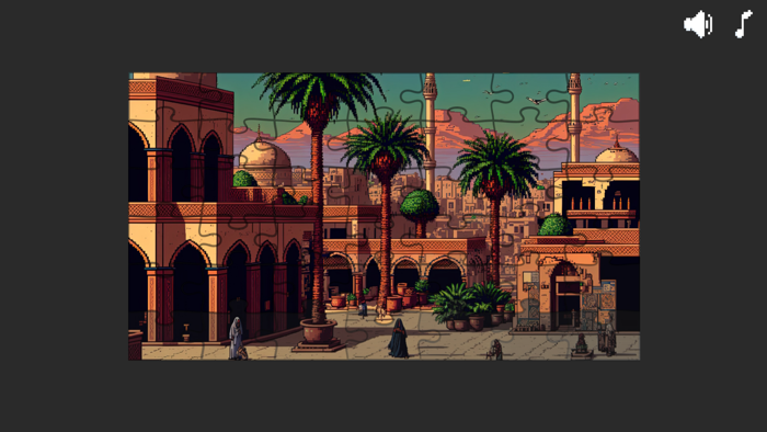Pixel Retro Jigsaw Game