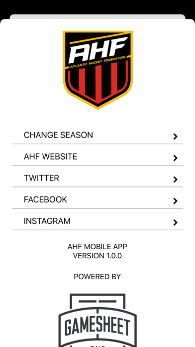 Atlantic Hockey Federation Screenshot