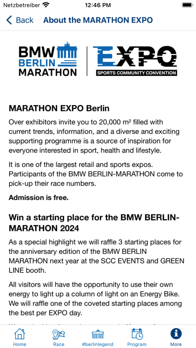 BMW BERLIN-MARATHON Screenshot