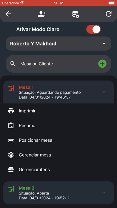 Comanda Garçom Yunes Phone Screenshot