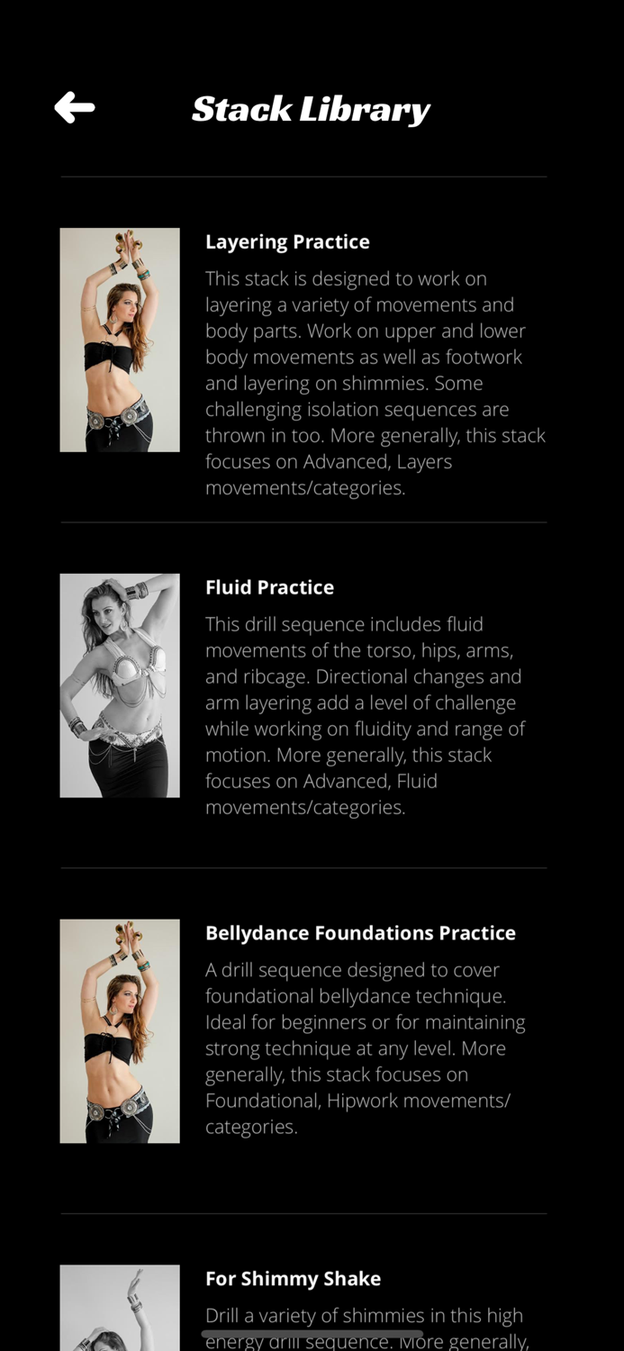 Stackable Bellydance Drills