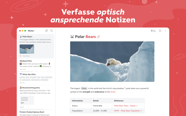 ‎Bear - Private Notizen Screenshot